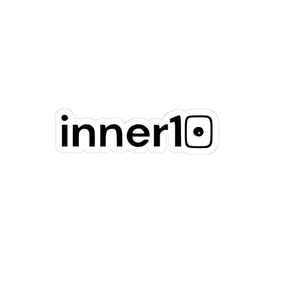 Inner10 Logo Sticker — Minimal Monochrome Laptop Decal (Kiss-Cut) - Image 3